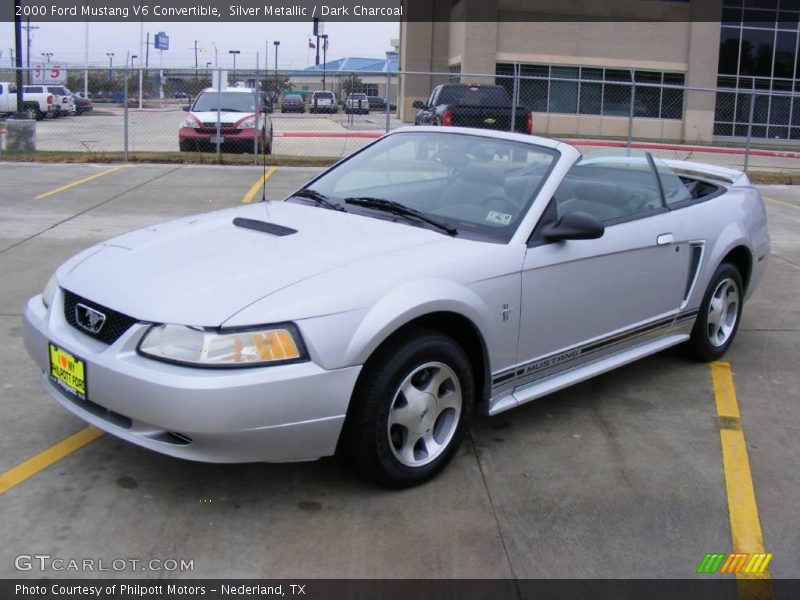 Silver Metallic / Dark Charcoal 2000 Ford Mustang V6 Convertible