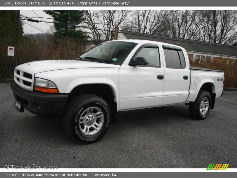 Bright White / Dark Slate Gray 2003 Dodge Dakota SXT Quad Cab 4x4