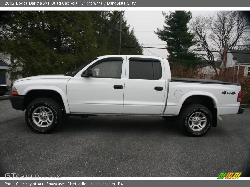 Bright White / Dark Slate Gray 2003 Dodge Dakota SXT Quad Cab 4x4