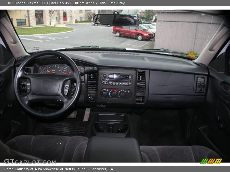 Bright White / Dark Slate Gray 2003 Dodge Dakota SXT Quad Cab 4x4