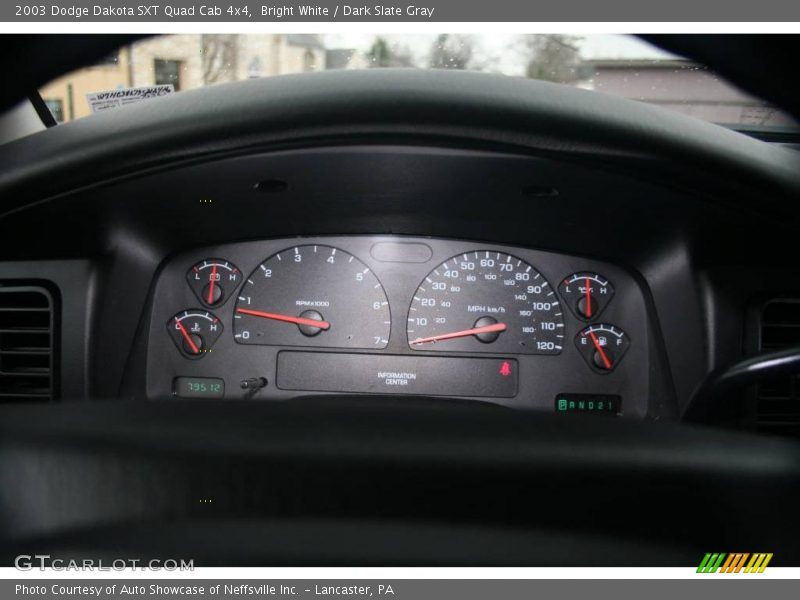 Bright White / Dark Slate Gray 2003 Dodge Dakota SXT Quad Cab 4x4