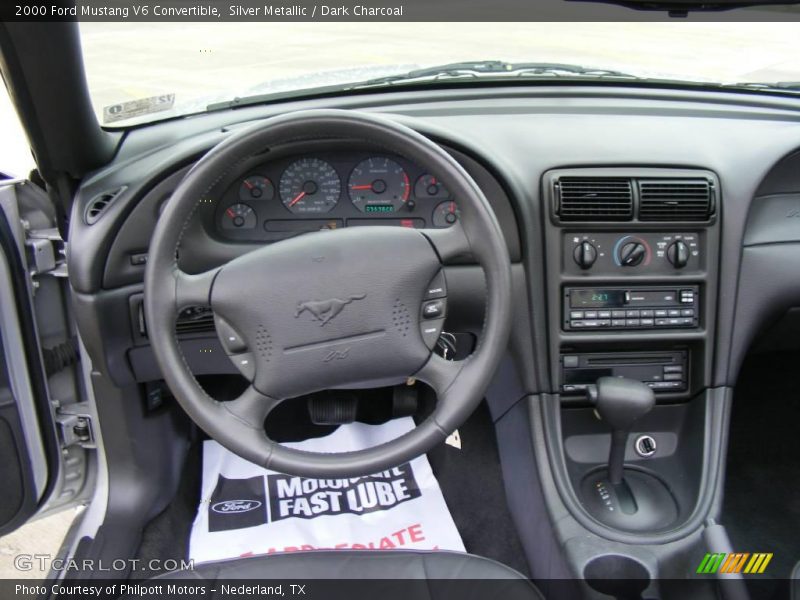 Silver Metallic / Dark Charcoal 2000 Ford Mustang V6 Convertible