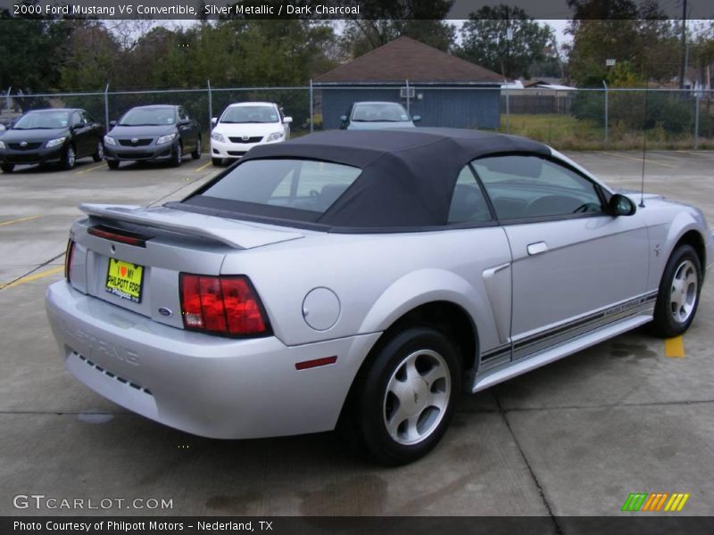 Silver Metallic / Dark Charcoal 2000 Ford Mustang V6 Convertible