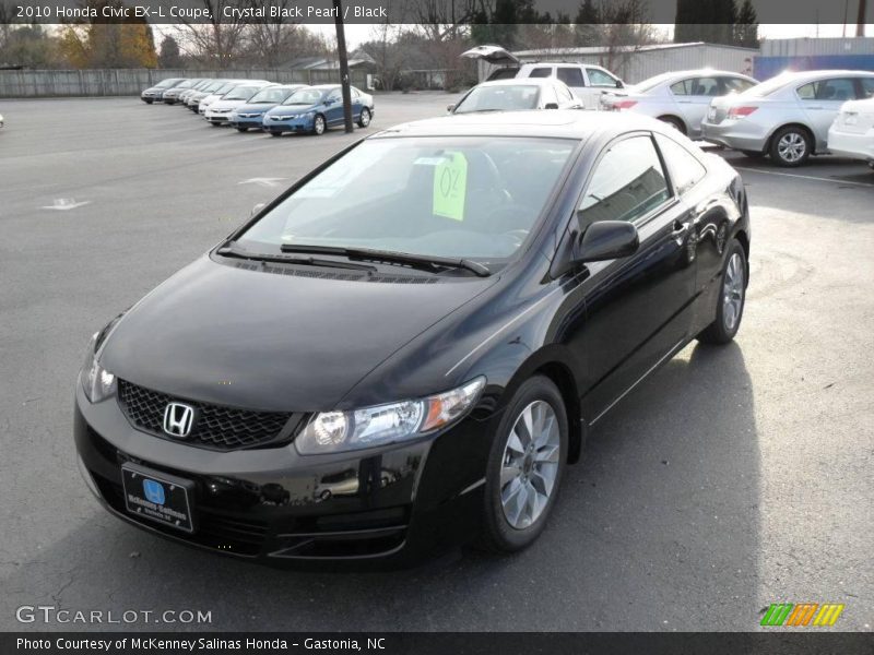 Crystal Black Pearl / Black 2010 Honda Civic EX-L Coupe
