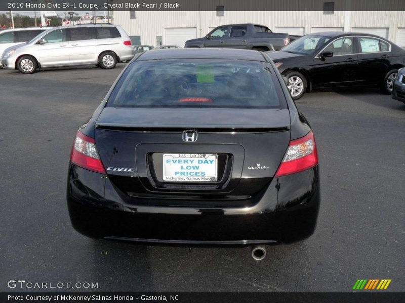 Crystal Black Pearl / Black 2010 Honda Civic EX-L Coupe