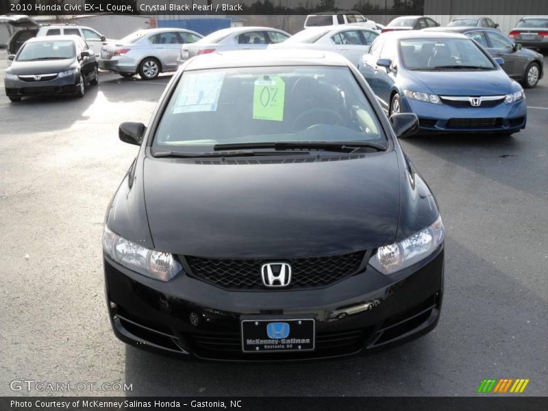 Crystal Black Pearl / Black 2010 Honda Civic EX-L Coupe
