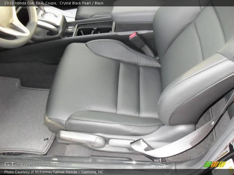 Crystal Black Pearl / Black 2010 Honda Civic EX-L Coupe