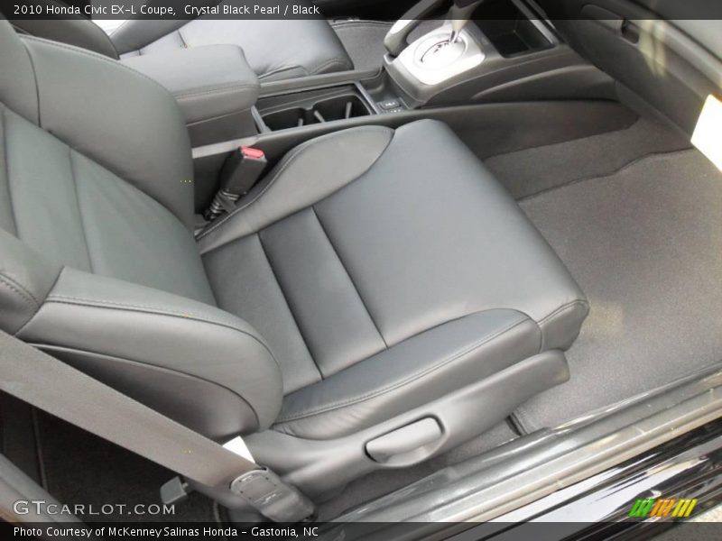 Crystal Black Pearl / Black 2010 Honda Civic EX-L Coupe