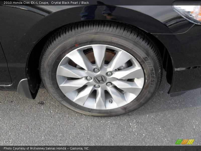 Crystal Black Pearl / Black 2010 Honda Civic EX-L Coupe