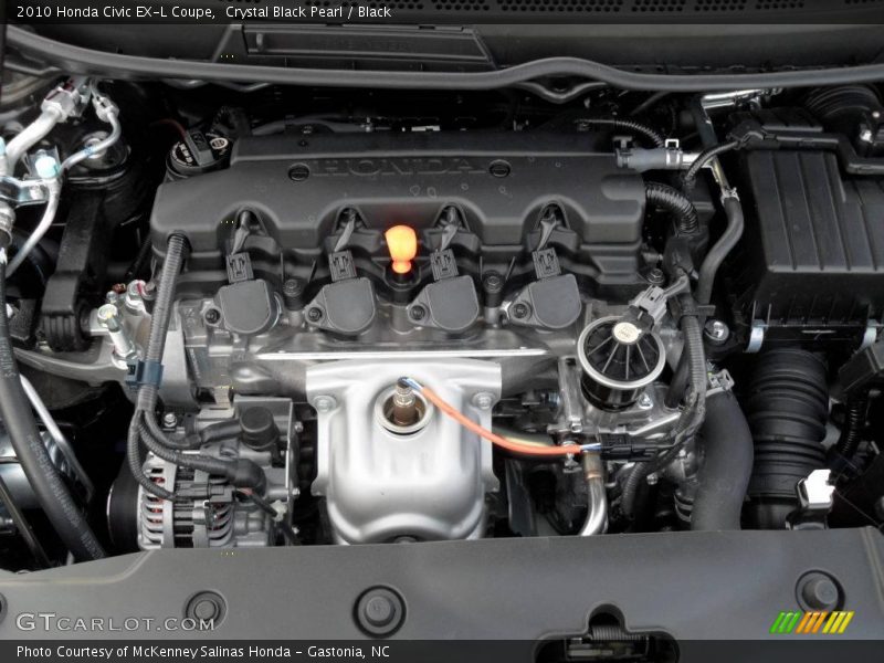 Crystal Black Pearl / Black 2010 Honda Civic EX-L Coupe