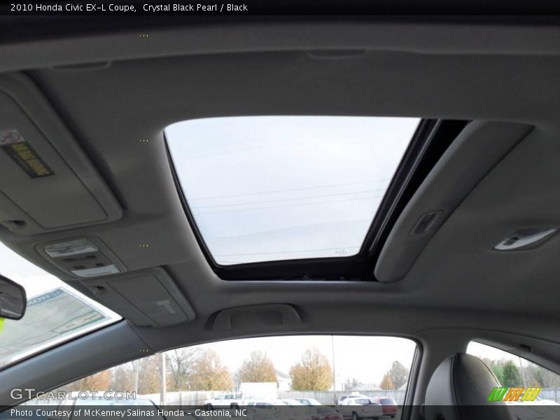 Crystal Black Pearl / Black 2010 Honda Civic EX-L Coupe