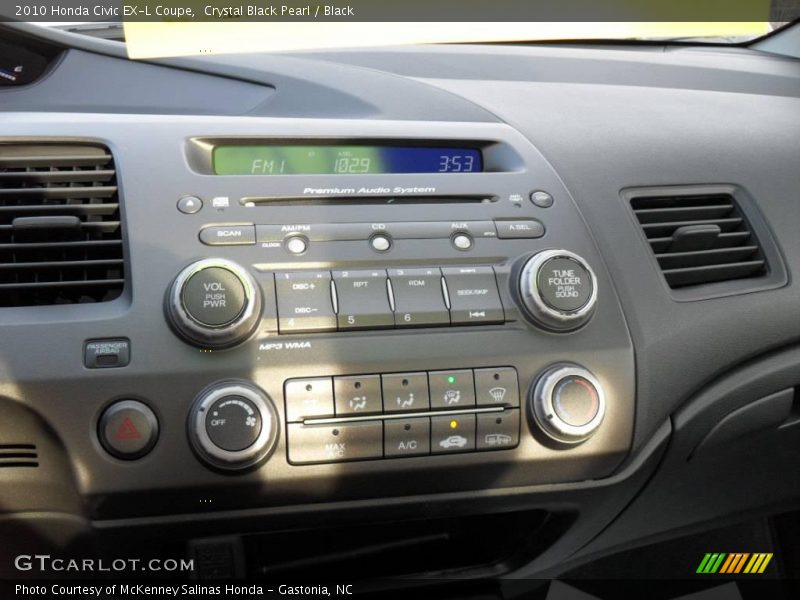 Crystal Black Pearl / Black 2010 Honda Civic EX-L Coupe