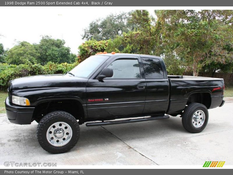 Black / Gray 1998 Dodge Ram 2500 Sport Extended Cab 4x4