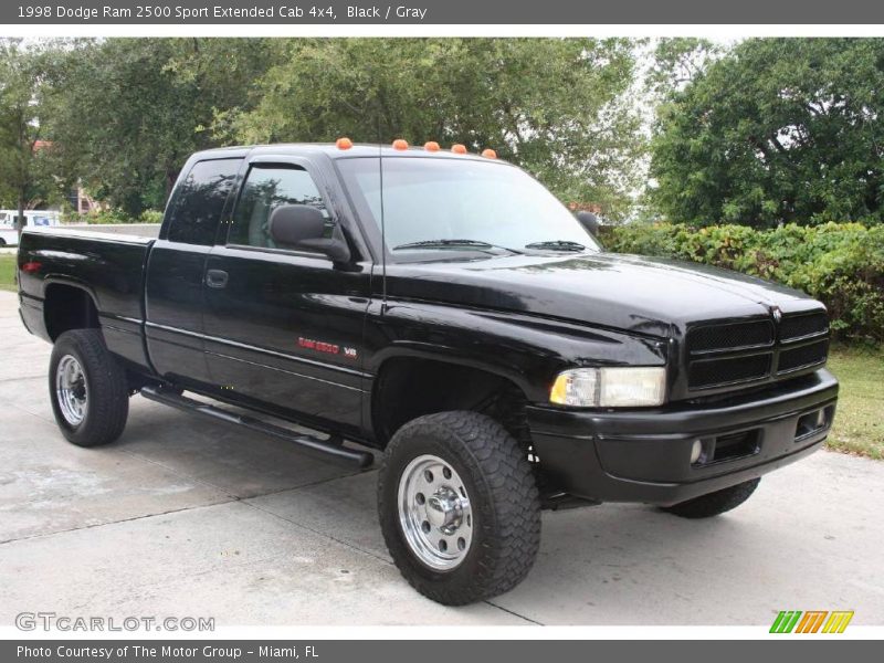 Black / Gray 1998 Dodge Ram 2500 Sport Extended Cab 4x4