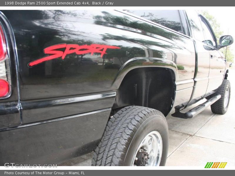 Black / Gray 1998 Dodge Ram 2500 Sport Extended Cab 4x4