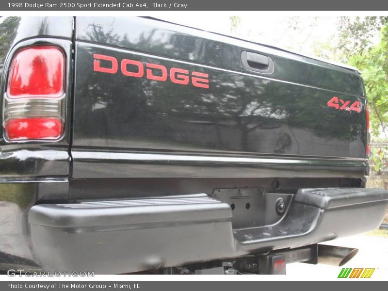 Black / Gray 1998 Dodge Ram 2500 Sport Extended Cab 4x4