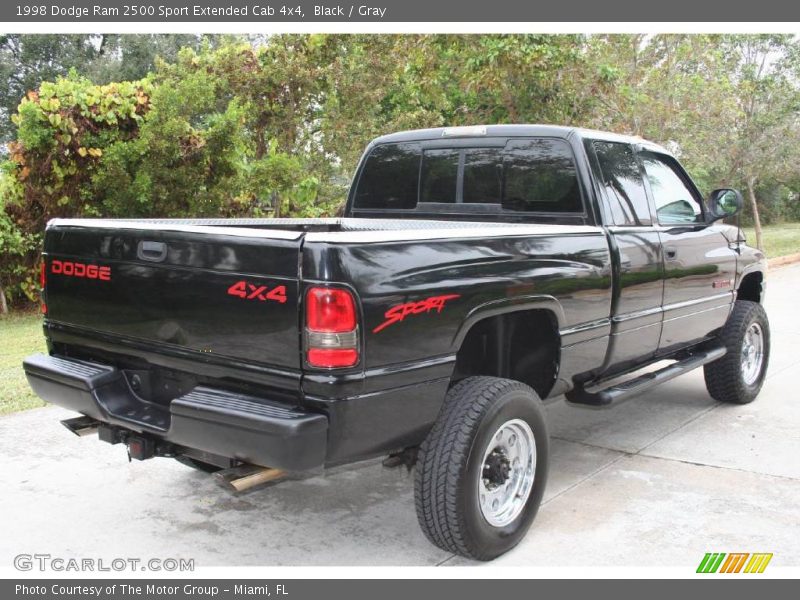 Black / Gray 1998 Dodge Ram 2500 Sport Extended Cab 4x4