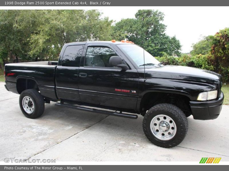 Black / Gray 1998 Dodge Ram 2500 Sport Extended Cab 4x4