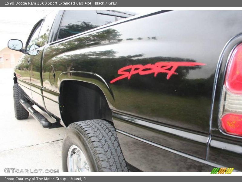 Black / Gray 1998 Dodge Ram 2500 Sport Extended Cab 4x4