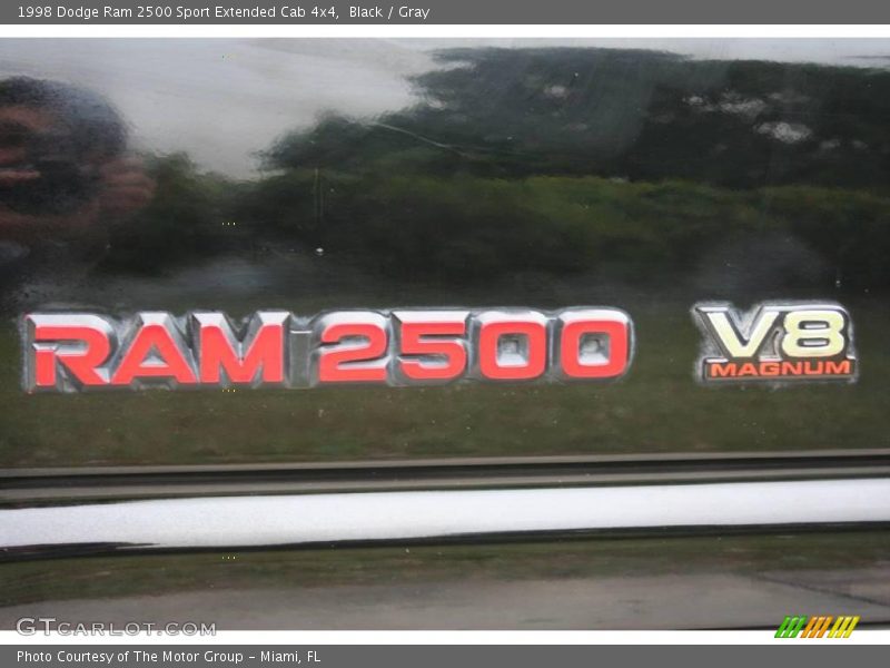Black / Gray 1998 Dodge Ram 2500 Sport Extended Cab 4x4