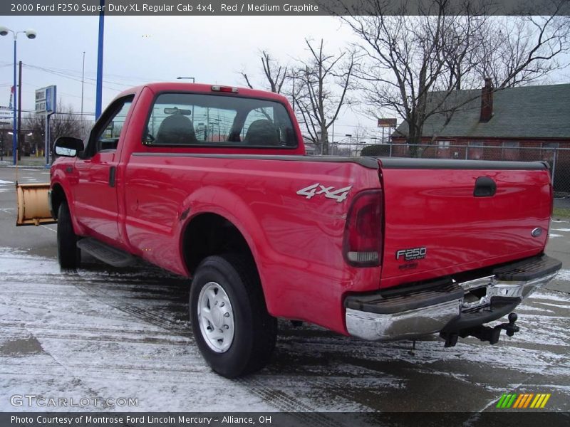 Red / Medium Graphite 2000 Ford F250 Super Duty XL Regular Cab 4x4