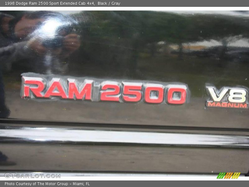 Black / Gray 1998 Dodge Ram 2500 Sport Extended Cab 4x4