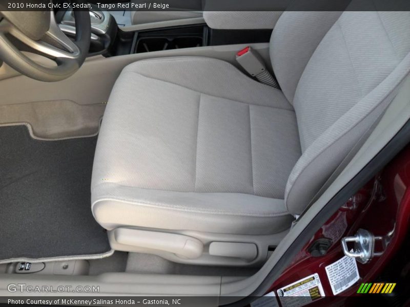 Tango Red Pearl / Beige 2010 Honda Civic EX Sedan