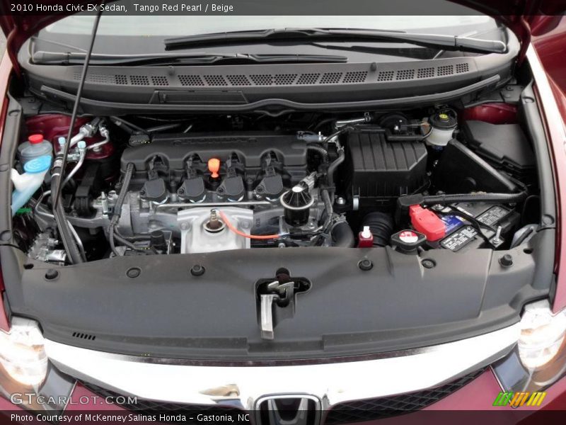 Tango Red Pearl / Beige 2010 Honda Civic EX Sedan