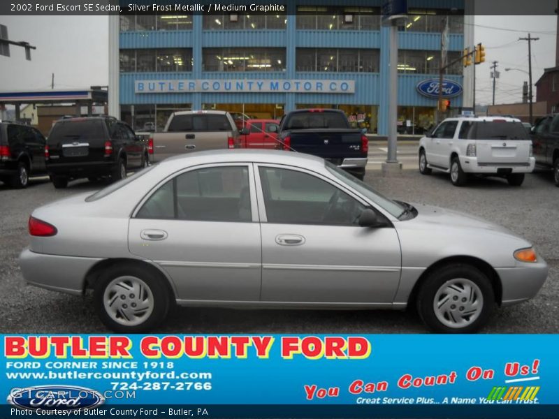Silver Frost Metallic / Medium Graphite 2002 Ford Escort SE Sedan