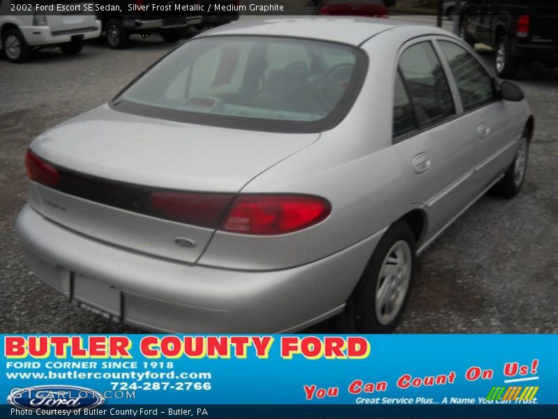 Silver Frost Metallic / Medium Graphite 2002 Ford Escort SE Sedan