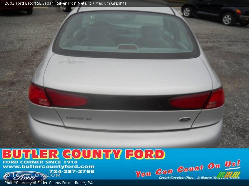 Silver Frost Metallic / Medium Graphite 2002 Ford Escort SE Sedan