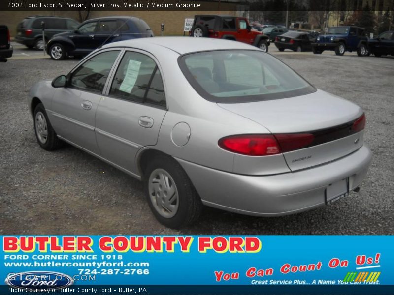Silver Frost Metallic / Medium Graphite 2002 Ford Escort SE Sedan