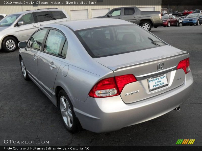 Alabaster Silver Metallic / Black 2010 Honda Civic LX-S Sedan