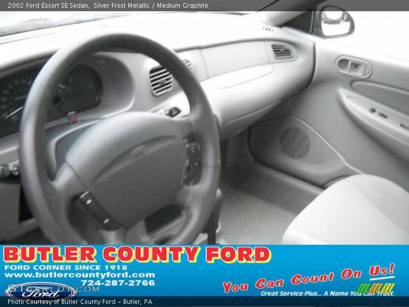 Silver Frost Metallic / Medium Graphite 2002 Ford Escort SE Sedan