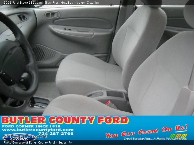 Silver Frost Metallic / Medium Graphite 2002 Ford Escort SE Sedan