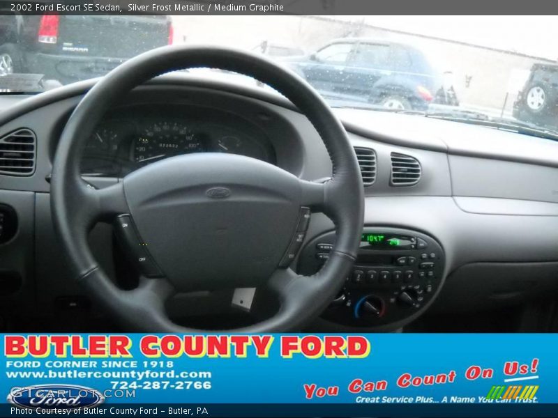 Silver Frost Metallic / Medium Graphite 2002 Ford Escort SE Sedan