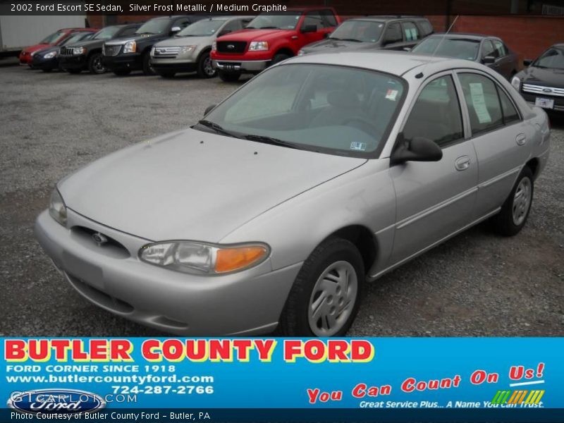 Silver Frost Metallic / Medium Graphite 2002 Ford Escort SE Sedan