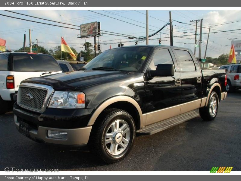 Black / Tan 2004 Ford F150 Lariat SuperCrew