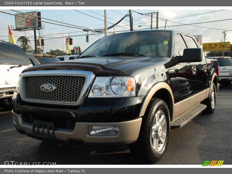 Black / Tan 2004 Ford F150 Lariat SuperCrew