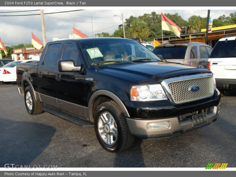 Black / Tan 2004 Ford F150 Lariat SuperCrew