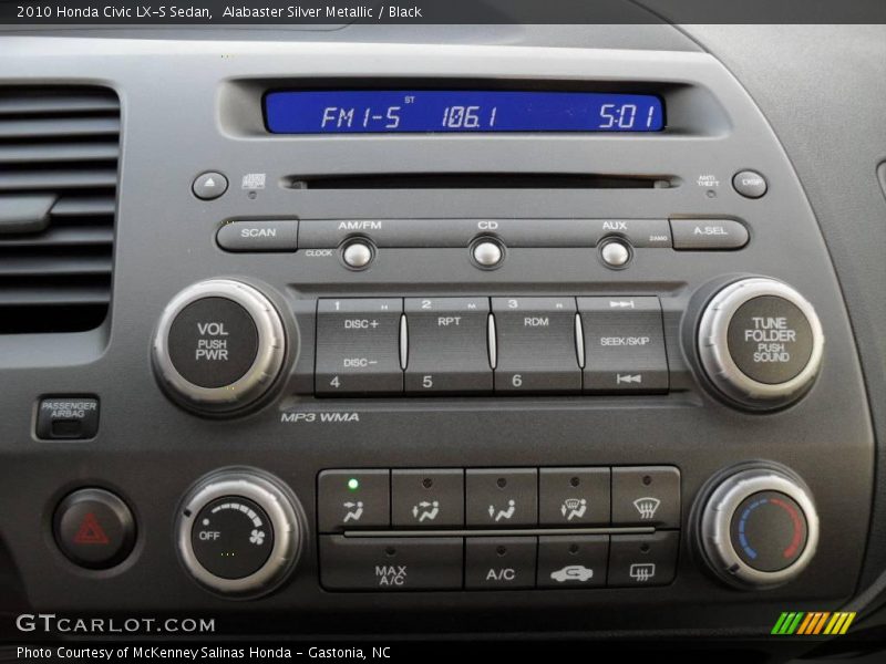 Alabaster Silver Metallic / Black 2010 Honda Civic LX-S Sedan