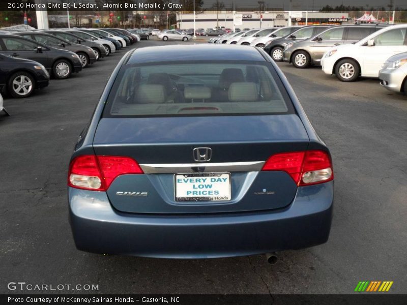 Atomic Blue Metallic / Gray 2010 Honda Civic EX-L Sedan