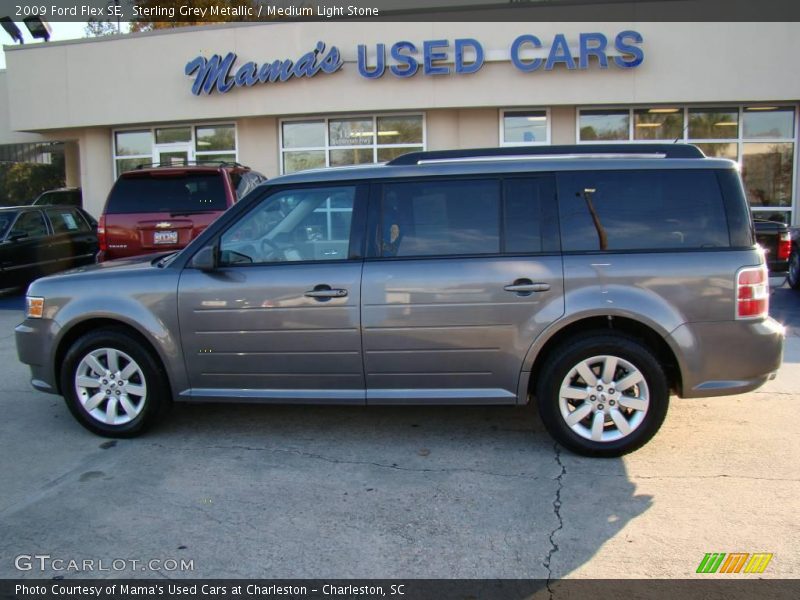 Sterling Grey Metallic / Medium Light Stone 2009 Ford Flex SE