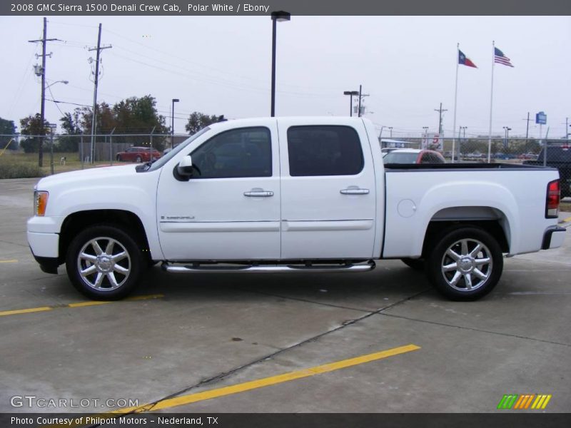 Polar White / Ebony 2008 GMC Sierra 1500 Denali Crew Cab