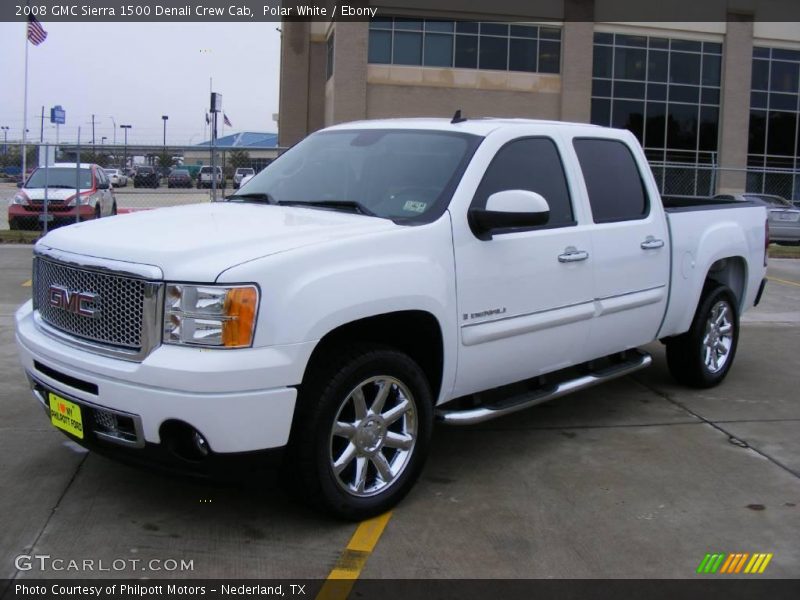 Polar White / Ebony 2008 GMC Sierra 1500 Denali Crew Cab