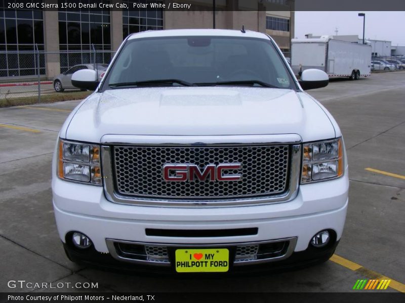 Polar White / Ebony 2008 GMC Sierra 1500 Denali Crew Cab