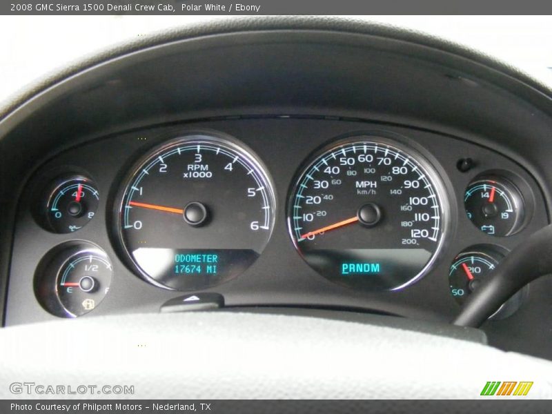 Polar White / Ebony 2008 GMC Sierra 1500 Denali Crew Cab