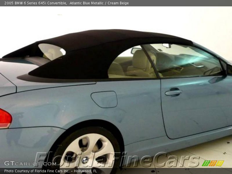 Atlantic Blue Metallic / Cream Beige 2005 BMW 6 Series 645i Convertible