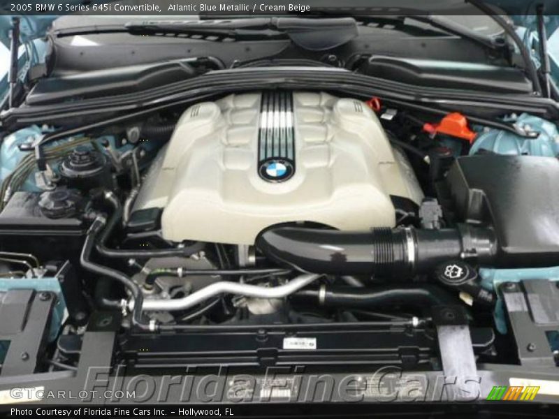 Atlantic Blue Metallic / Cream Beige 2005 BMW 6 Series 645i Convertible