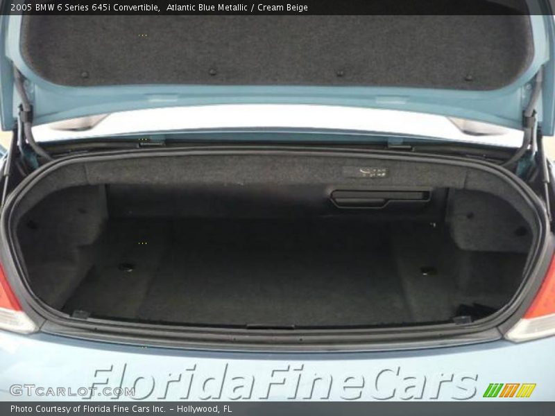 Atlantic Blue Metallic / Cream Beige 2005 BMW 6 Series 645i Convertible